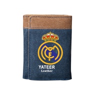 UEFAS Futbol Club Barcelonas Men Short Bifold/Long Zipped Wallet Football Messis CR7 Real Madrids CF