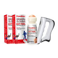 POWEROLL - 澳洲國寶鴯鶓油孖樽+筋膜刀痛症救星套裝 高效活血祛瘀 、 舒筋活絡 辦公室人士 低頭族 經常運動者適用