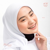 Koyu Hijab Segiempat Viney Jepang Mutiara Payet