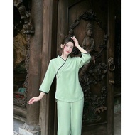 Women's fashion temple outfit set, high quality linen Japanese women's outfit