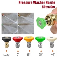 5pcs 1/4" Quick Connect Spray Nozzle Water Jet Automobiles and Otorcycles High-pressure Nozzle Water