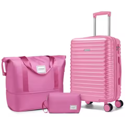 LARVENDER Carry on Luggage 22x14x9 Airline Approved Expandable 20 Inch Hardside Suitcase with Wheels
