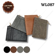 Wl087-id - Mini Leather Card Wallet 7-Slot Id Card Holder Wallet Original Leather Import Men Women P