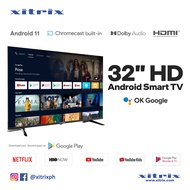 Xitrix 2025 Model 32-inch 720p HD Bezel Free Android 11 Smart ISDB Digital TV 2 Years Warranty Laz T