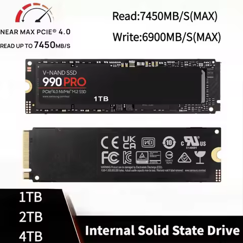 990 Pro 1TB 2TB 4TB PCIe Gen4 NVMe M.2 2280 SSD Internal Solid State Hard Drive TLC NVMe HDD Hard Dr