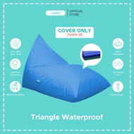 (COVER Only) CASHA Triangle WATERPROOF Material Without Contents - Bean Bag - Adult Bean Bag - Millennial Sofa - Minimalist Sofa