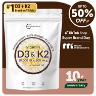 Micro Ingredients Vitamin D3 K2 Supplement Softgels