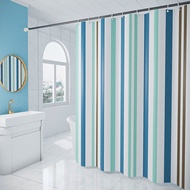 Bathroom Curtain, Waterproof Polyester Fabric, Striped Pattern Size (2.0x2.4m)