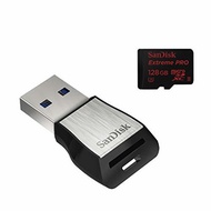 SanDisk 128GB Extreme Pro Micro SDXC 275MB/s Class 10 U3 4K + USB 3.0 Card Reader (SDSQXPJ-128G-G...