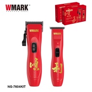 WMARK Haircut & Sculpture 2-in-1 Set - Long-lasting Battery-Powered Hair Clipper and Edge Trimming C