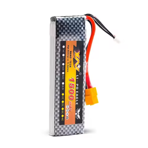 11.1V 25C 1500mAh LiPo Battery Pack 2S 3S 4S 6S for Remote Control Models