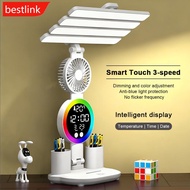 BESTLINK Multifunctional Touch Control LED Desk Lamp Dimmable Reading Light Plug-in/Rechargable Nigh