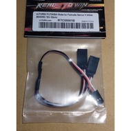 RCTURN RTC05001B FUTABA Male to Female Servo Y-Wire 26AWG 10+10cm