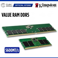 KINGSTON VALUE RAM DDR5 5600MT/s DESKTOP PC DIMM / LAPTOP NOTEBOOK SODIMM NON-ECC CL46 MEMORY RAM (8