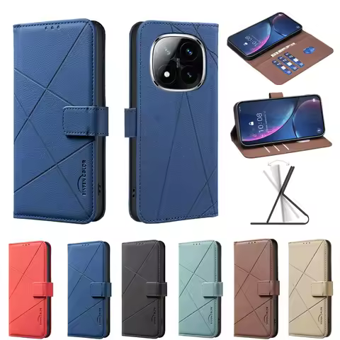 Strong Magnetic Flip Leather Case For Redmi Note 14 Pro Plus 5G Note 14 Pro 5G Note 14 Pro 4G Note 1