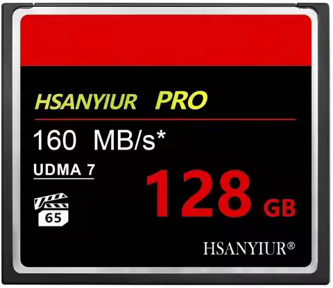128GB High-Speed CF Memory Card for Cameras, Up to 160MB/s Read Speed, Waterproof and Shockproof