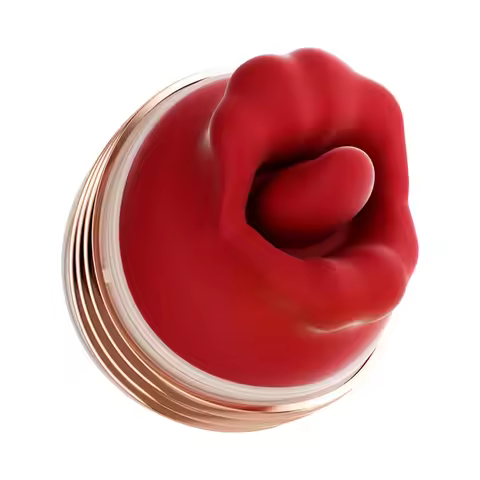 Licking Sucking Breast Vibrator Breast Massager 10 Modes Tongue Vibration and Suction Ergonomic Sili