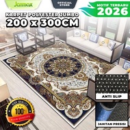 Jumbo Floor Carpet European Carpet 200x300cm Polyester Material Aesthetic Anti-Slip Carpet