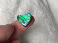 班彩 裸石 藍綠 心心 珠寶原石 pocket stone 斑彩 Ammolite 風水