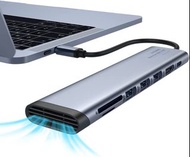 HAGIBIS Type-C 7合1多功能擴展 Type-c 7 in 1 USB-C Hub HAGiBiS鋁合金7合1擴充器：USB3.0*3+HDMI+PD供電+SD/TF卡槽(SRT04）Hagibis USB C Hub, 7 in 1 Type C Docking Station Fast Heat Dissipation Multiport Adapter Dongle with 4K HDMI, 100w Power Delivery, SD/Micro SD Card Reader