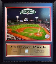 Encore MLB Home of Red Sox Fenway Park 8x10 Photo with Authentic Park Base Piece 11xx14 Frame Sports Gift