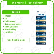 PHILIPS 1220 button Battery coin Bateri 3V lithium cell Batteri car keyless fob CR1220 STB13