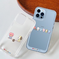 Bts Bt21 Pattern Phone Casing Compatible With iPhone 14 13 Pro Max 11 12 14Plus Thickened Borders Shockproof Hard Case