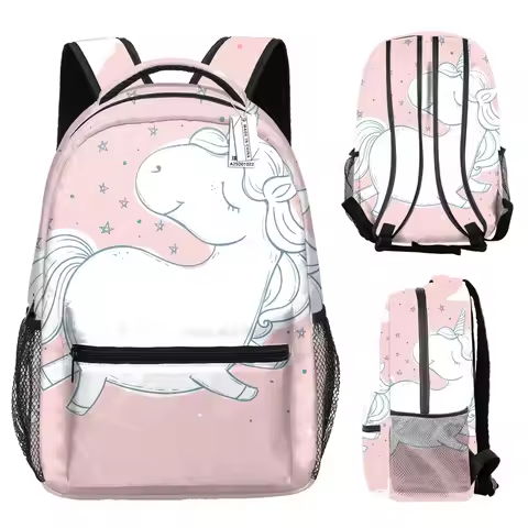 Backpacks unicorn Classic Popular Novelty unicorn student Bookbag Notebook Backpacks 3D Print Oxford