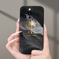 Middle East 1pc Textured Golden Sand Dune 2D Pattern Fashionable Personalized Phone Case, Creative M