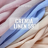 CREMIA LINEN POLYESTER CHIFFON TEXTURED FABRIC/TELA 59" FOR BLOUSE DRESS POLOS