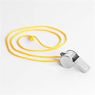 JCKWMFKE Silver Stainless Steel/Iron Whistle with Lanyard, Loud Metal Emergency Sports Whistle Soccer Football Whistles for Referee, Teacher, Kids,Coach and Referee Whistles