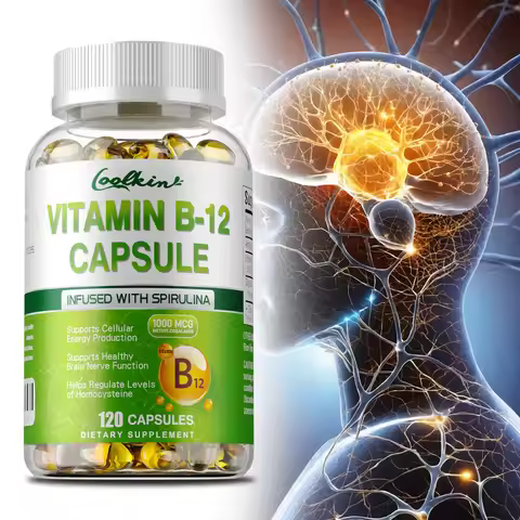 Vitamin B12 - Supports Energy Metabolism and Nervous System, Good for Heart and Brain Health - 120 C