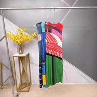 Miyake Pleated January 26 Spring Summer Printed Color Matching Dopamine Series Temperament Dress