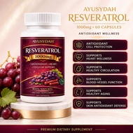 Premium Trans-Resveratrol Supplement | Potent Anti-Aging Antioxidant | Promote Healthy Aging & Cellu