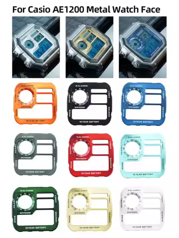 AE-1200 modified dial For CASIO 3299 AE1200 Metal dial accessories Copper Watch Faces Multi Color Su