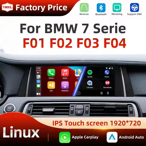 YRKL For BMW 7 Serie F01 F02 F03 F04 CIC NBT Car Player Central Multimedia Screen Wireless CarPlay A