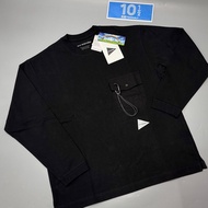 ▶️全新 and wander Heavy Cotton Longsleeve T-Shirt Black ( 長袖T恤 pocket tee stussy snow peak )