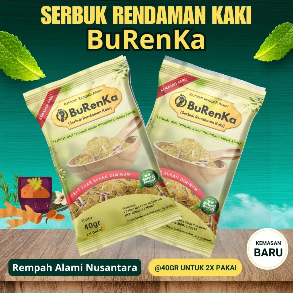 burenka rempah kaki serbuk / burenka rendaman kaki / terapi herbal tradisional