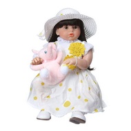 Mainan Boneka Bayi Perempuan Reborn Tampak Asli Handmade Bahan Silikon