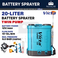 (Twin Pump) VICTA 20L Battery Sprayer Pump T20 & TS20 Turbo Mesin Pam Racun Bateri Double Pump