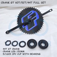 CRANK GT 60T/52T/44T FULL SET BICYCLE OPC CRANK BMX LAJAK CRANK SET