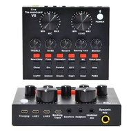 Soundcard Live Mixing V8 Bluetooth dengan Interface USB untuk Pengiriman Audio Profesional