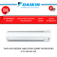 DAIKIN R32 (AUTHORISED DEALER) AIR COND 2.0HP FTV50P/RV50F (WIFI)-DAIKIN WARRANTY MALAYSIA