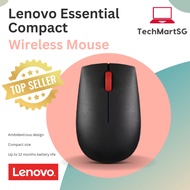 Lenovo Essential Compact Wireless Mouse Plug and Play AA Battery (4Y50R20864) [TechMartSG]