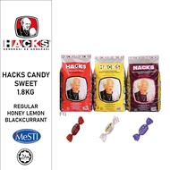 HACKS CANDY.GULA-GULA HACKS 1.8KG- ORIGINAL/HONEY LEMON/BLACKCURRANT