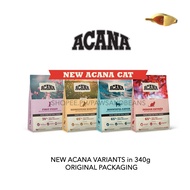 Acana NEW &amp; Enhanced Cat Food First Feast, Homestead Harvest, Bountiful Catch, Indoor Entree 340g