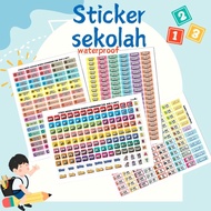 Sticker Jadual Sticker Hari Sticker subjek sticker KAFA saiz a4 Kalis Air untuk Buku Sekolah Buku La
