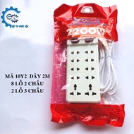 Ổ cắm điện 10 lỗ cắm SOPOKA 10Y-10X ổ điện chịu nhiệt chống va đập tốt