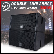 AmpAudio Double Line Array Speaker Passive Line Array 8 inch 250W x2