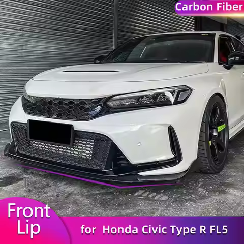 Carbon Fiber Front Bumper Lip Spoiler for Honda Civic Type R FL5 Hatchback 4-Door 2023 Car Racing Fr